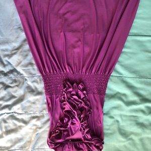Purple dress with ruffles